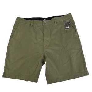New Mens Lost Enterprises Casual Green Khaki Shorts Size 38 NWT